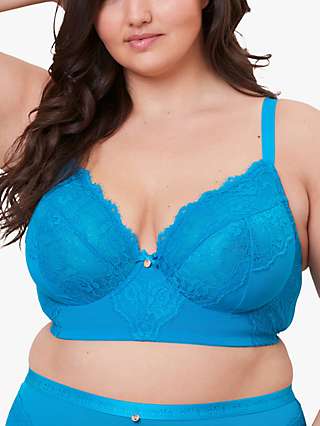 Oola Lingerie Lace and Logo Longline Underwired Bra