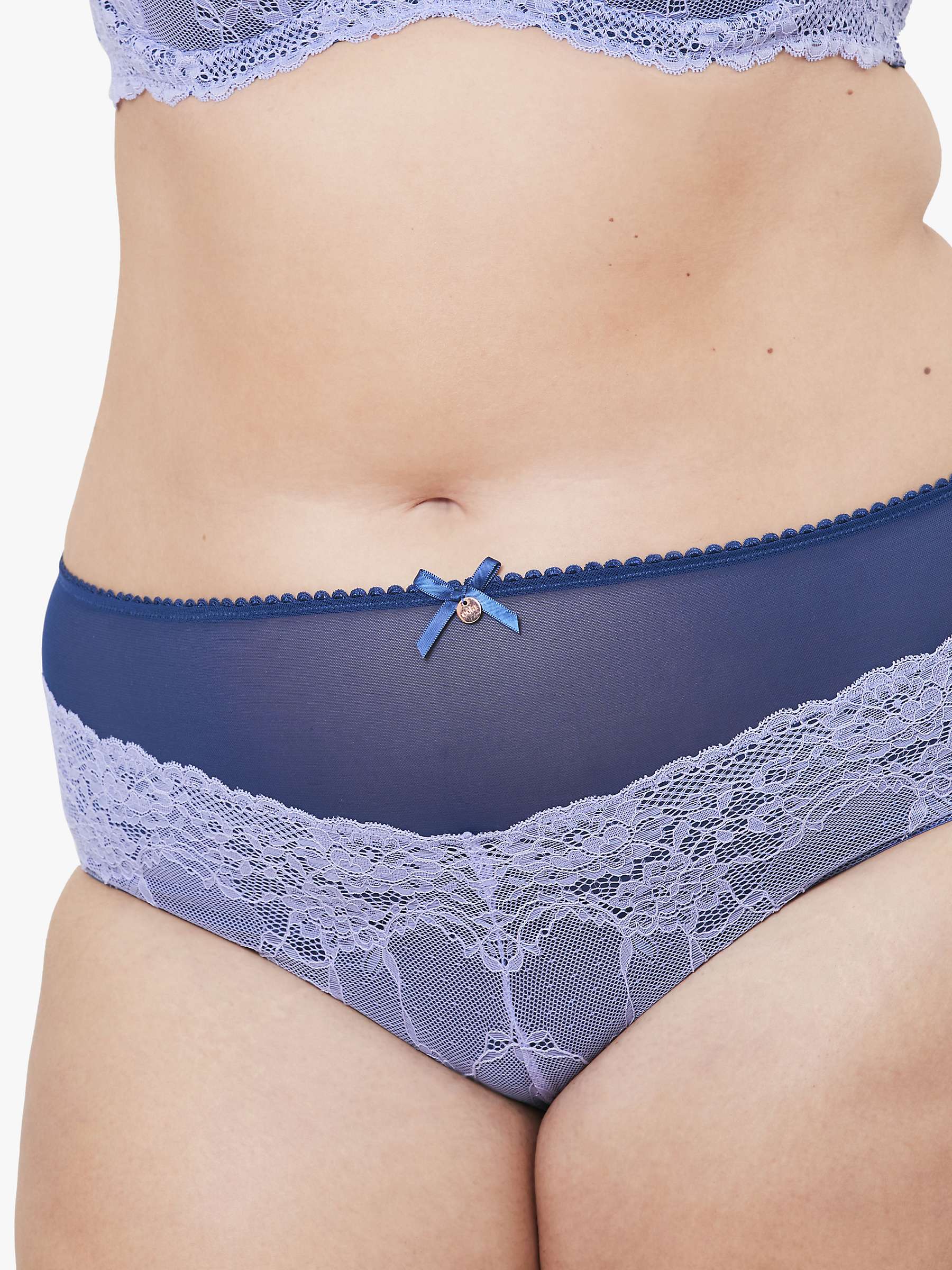 Buy Oola Lingerie Tonal Lace High Waist Knickers Online at johnlewis.com