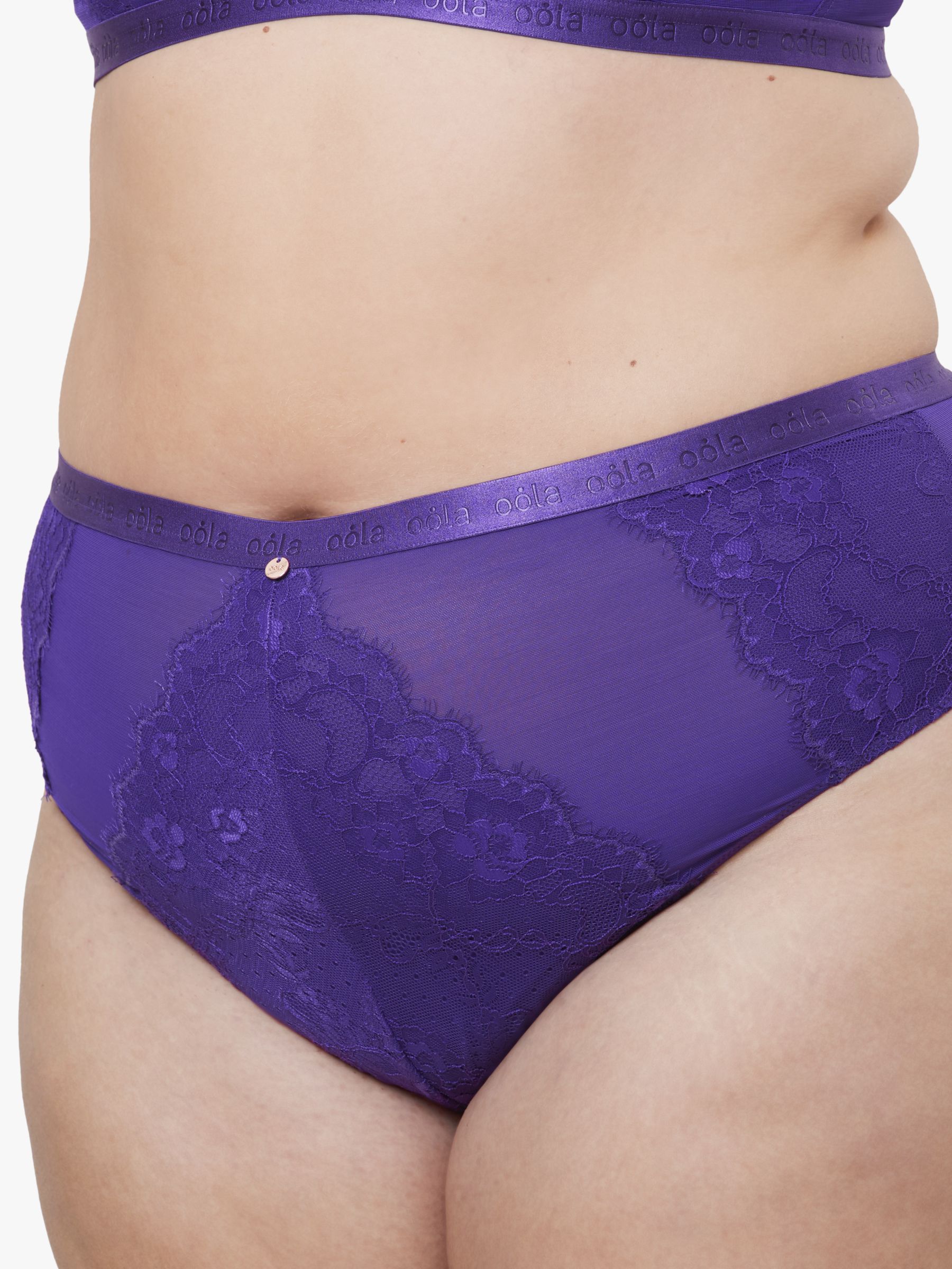 Oola Lingerie Lace and Logo Thong