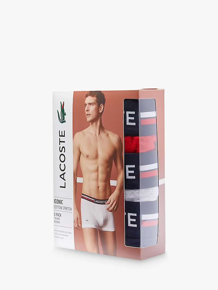 Buy Lacoste Three Tone Waistband Iconic Trunks, Pack of 3 Online at johnlewis.com