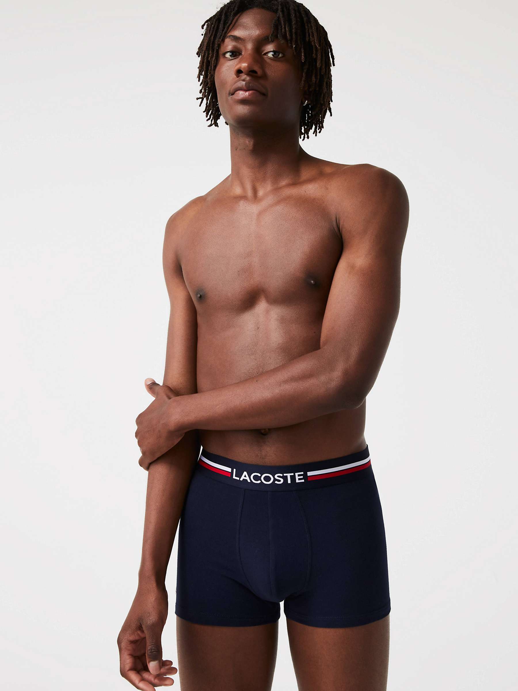 Buy Lacoste Three Tone Waistband Iconic Trunks, Pack of 3 Online at johnlewis.com