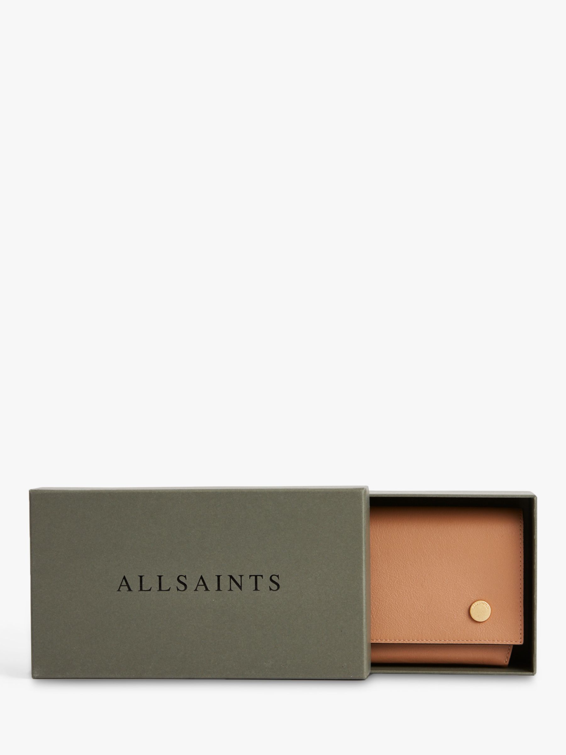 AllSaints Albert Leather Wallet, Desert Tan