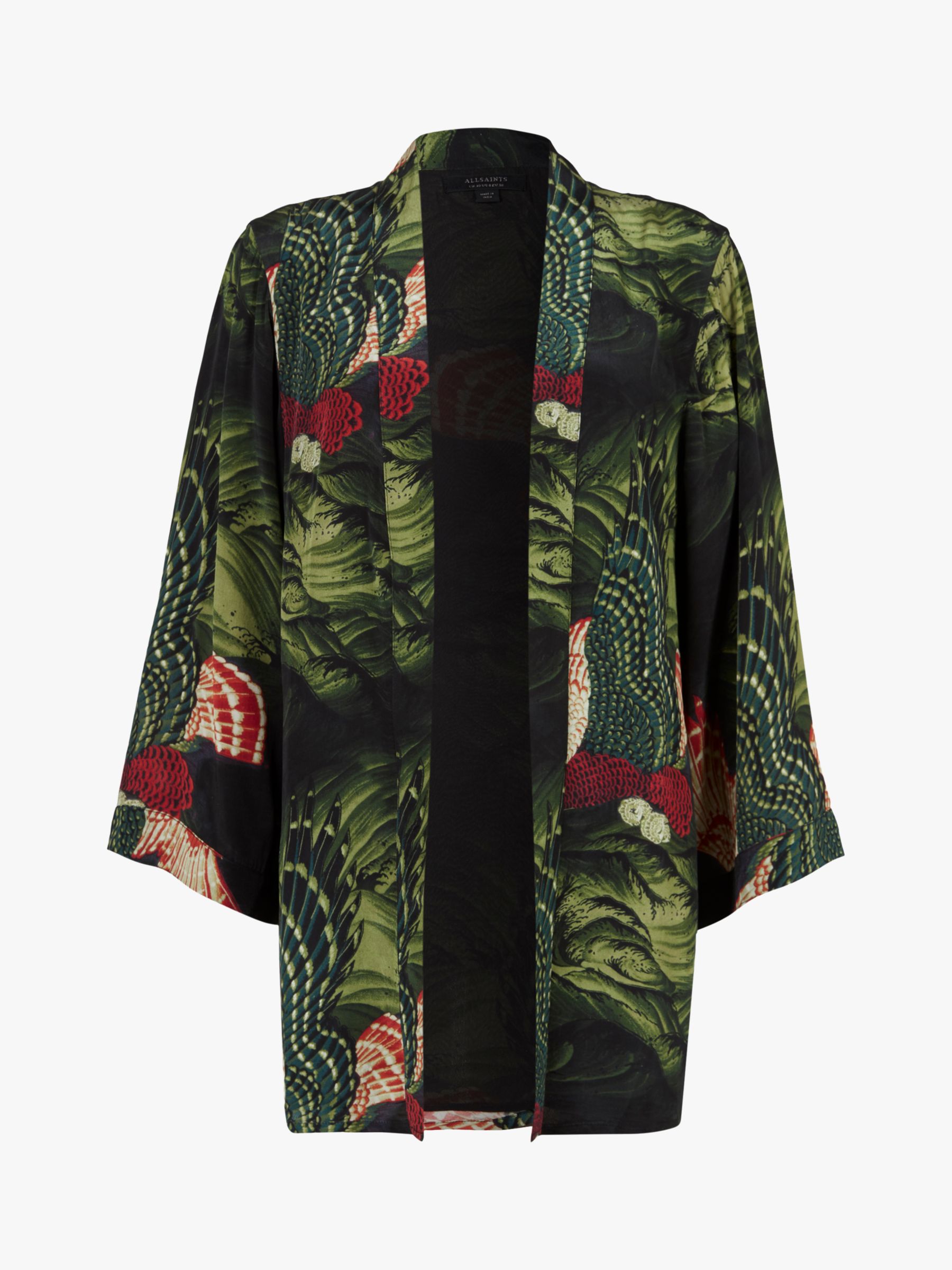 AllSaints Carina Swoop Kimono, Moss Green