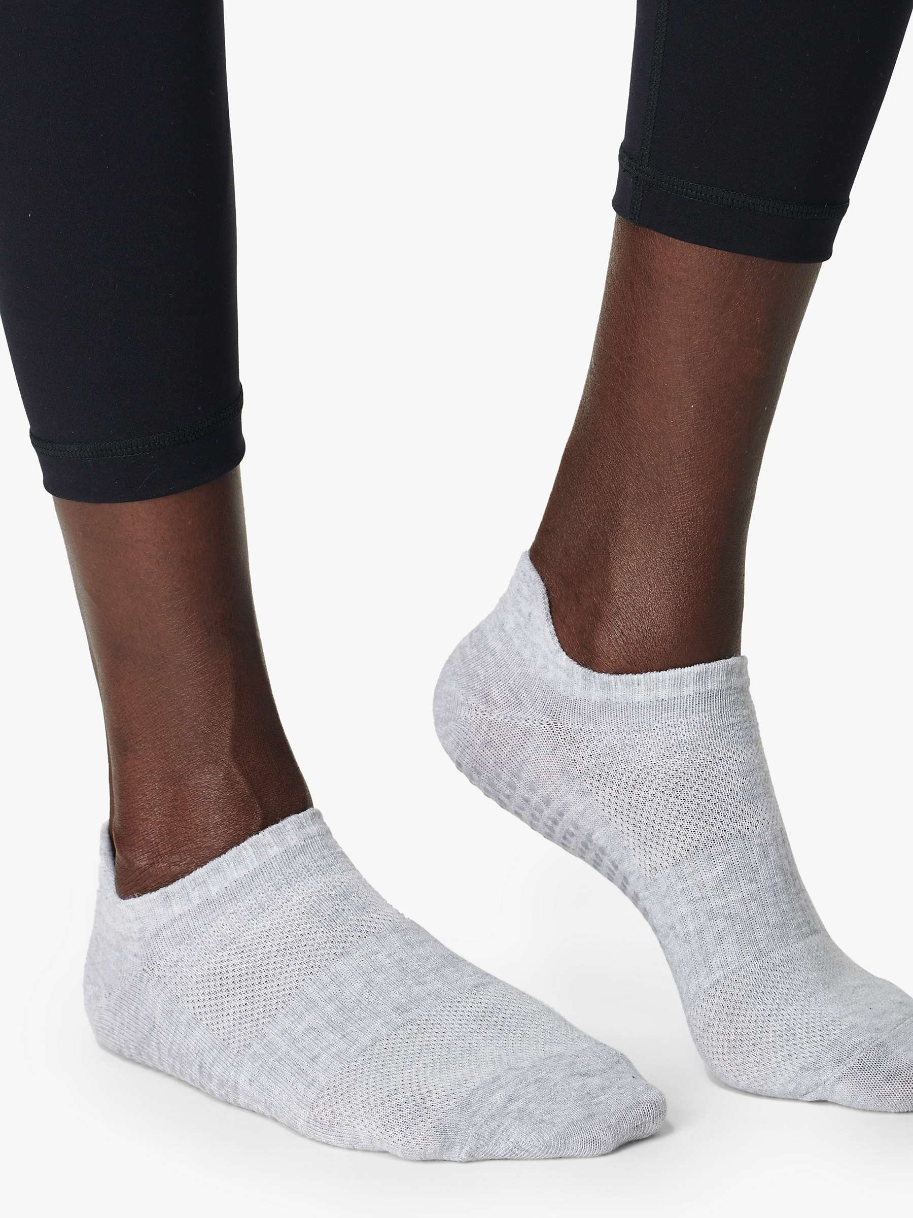 Sweaty Betty Barre Socks, Pack of 2, Black/Grey at John Lewis & Partners