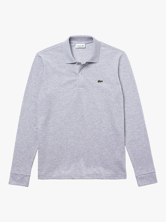 Lacoste L.13.12 Classic Regular Fit Long Sleeve Polo Shirt, Grey