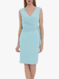 Gina Bacconi Drucilla Wrap Waist Dress, Ice Blue