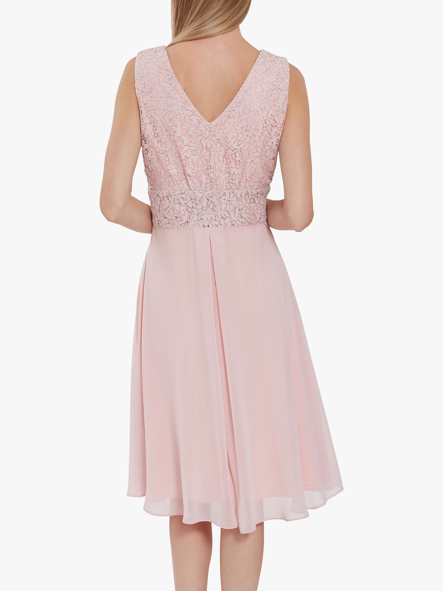 Buy Gina Bacconi Gracie Metallic Floral Lace Sleeveless Dress Online at johnlewis.com