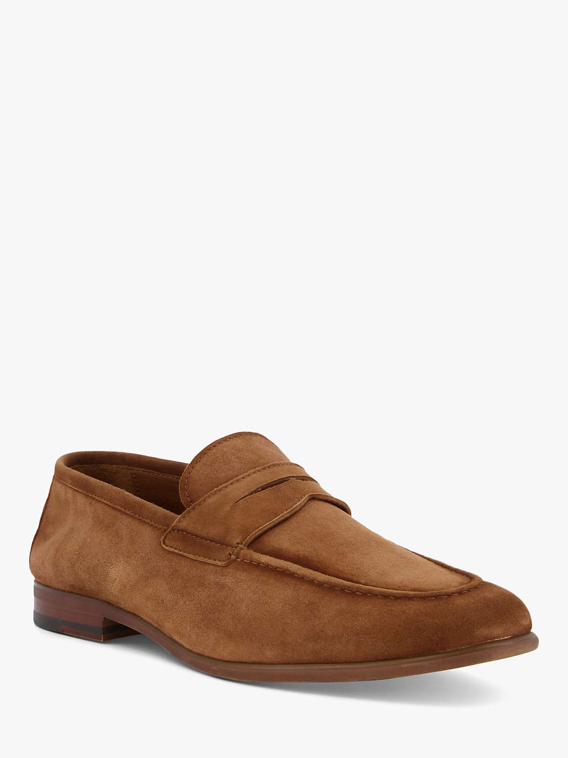 Dune Surreyy Washed Suede Loafers, Tan at John Lewis & Partners