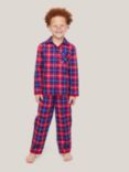John Lewis Kids' Tartan Woven Pyjamas, Red