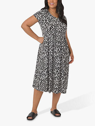 LIVE by Live Unlimited Curve Printed Jersey Midi Dress