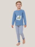 John Lewis & Partners Kids' Polar Bear Pyjamas, Pack of 2, Blue/Multi