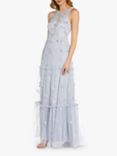 Adrianna Papell Beaded Tiered Gown, Glacier