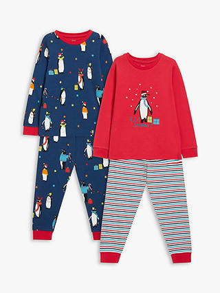 John Lewis Kids' Penguin Pyjamas, Pack of 2, Multi