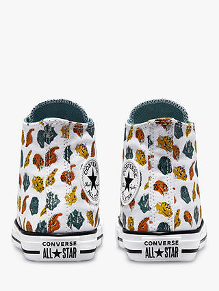 Converse Children's Chuck Taylor All Star Dino Daze High Top Trainers, White/Forest Pine/Black, 13 Jnr