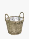 Ivyline Polyrattan Lined Basket Outdoor Planter