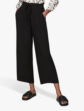 Whistles Textured Lightweight Cropped Trousers