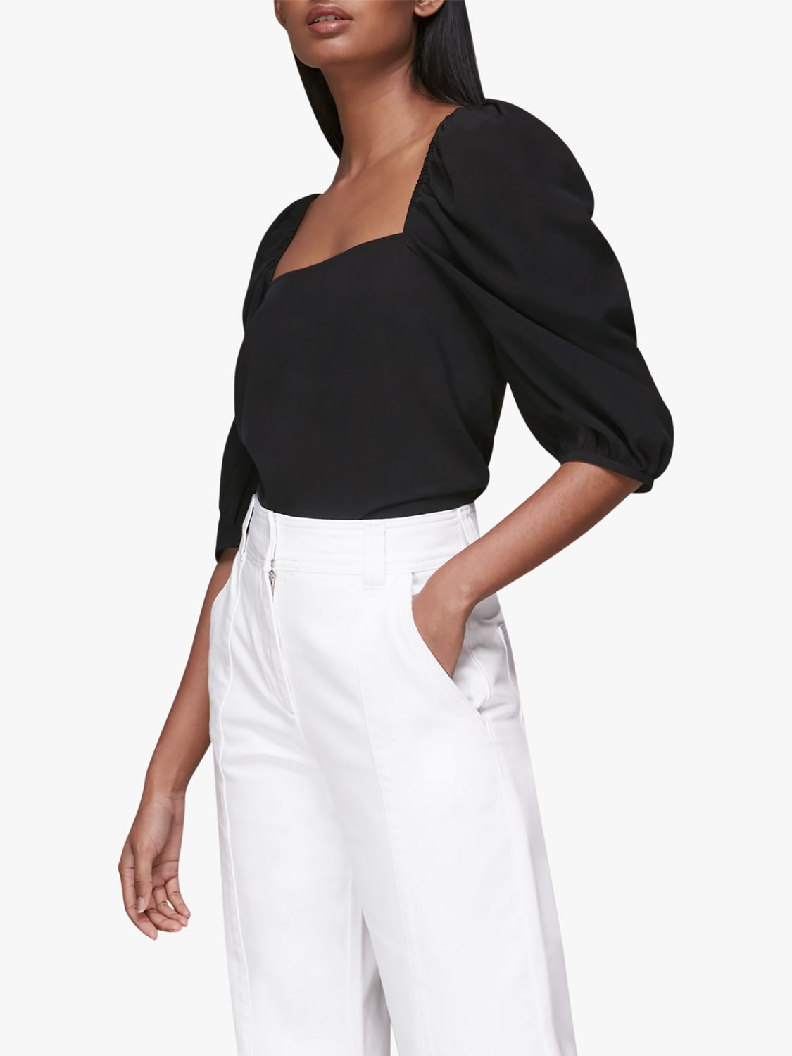 Whistles Blanche Square Neck Blouse