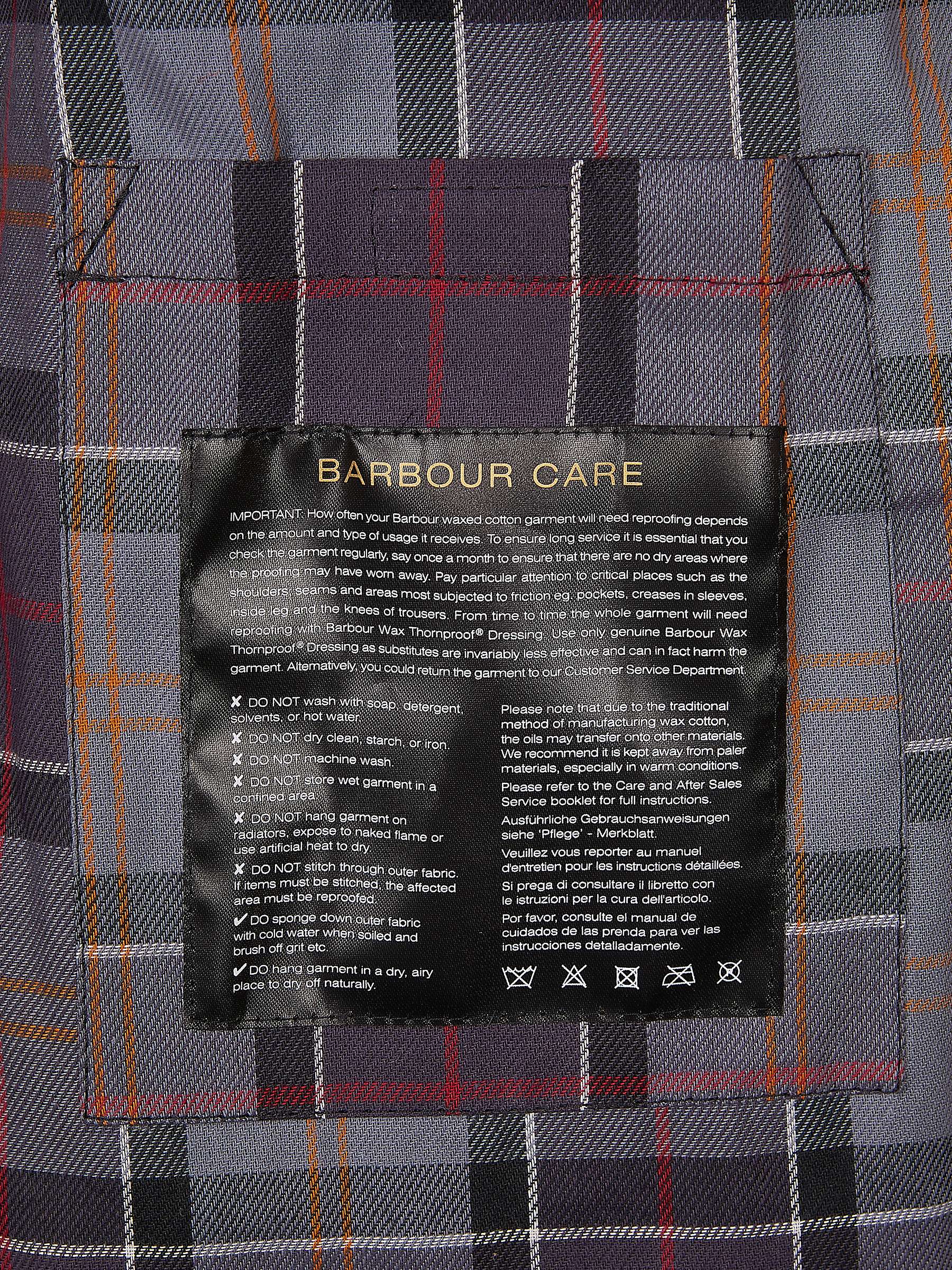 Buy Barbour International Short Waxed Jacket, Black Online at johnlewis.com