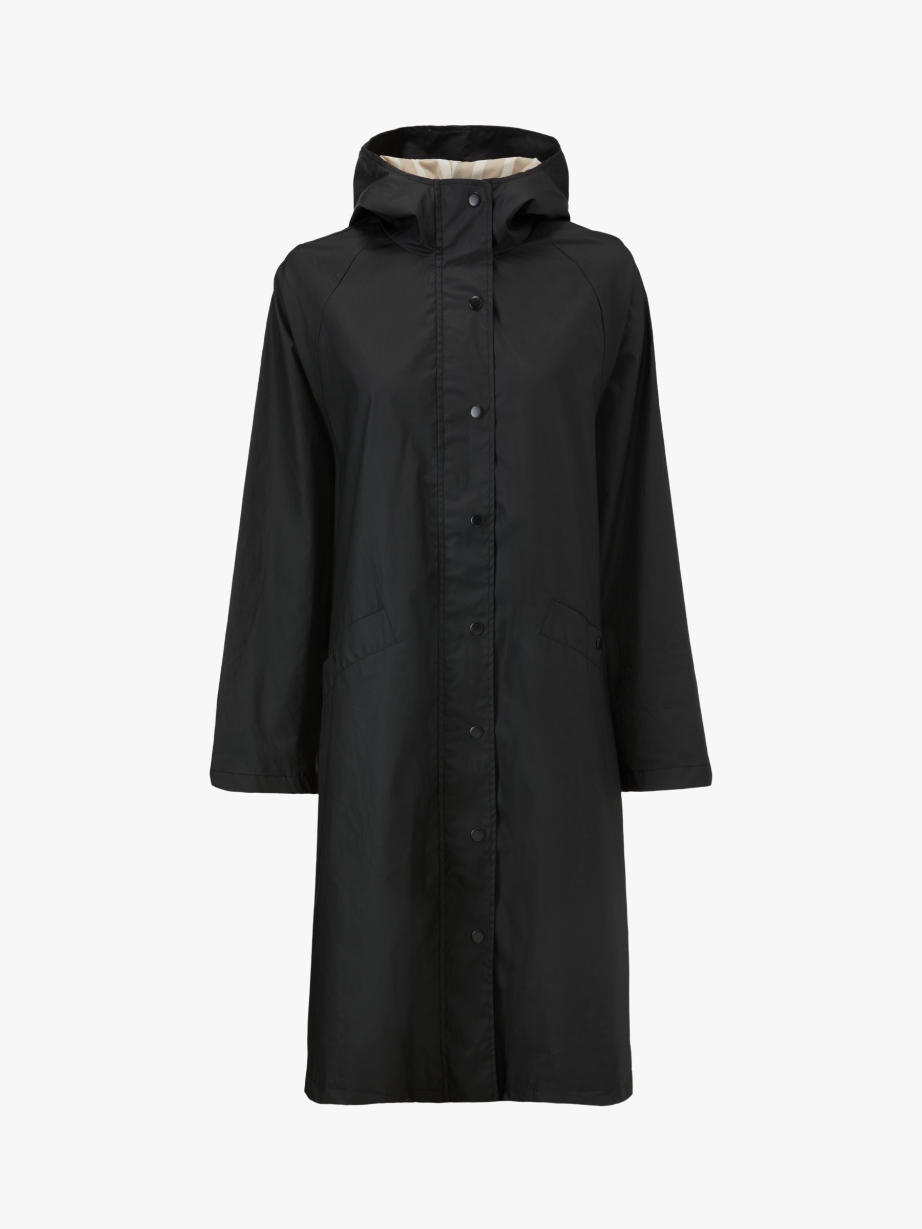 Masai Copenhagen Tussa Longline Raincoat, Black at John Lewis & Partners