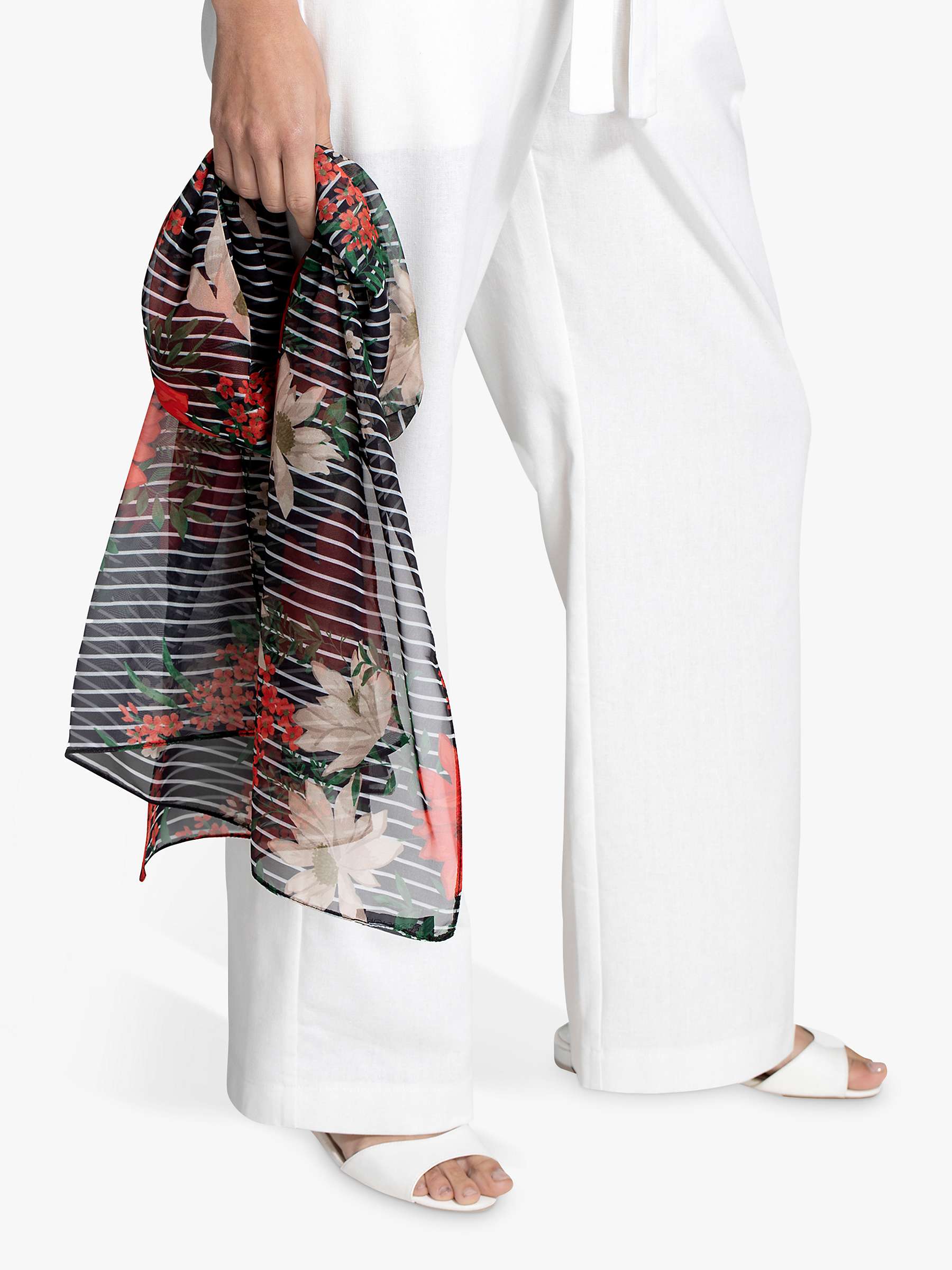 Buy HotSquash Chiffon Scarf, Pinstriped Floral Online at johnlewis.com