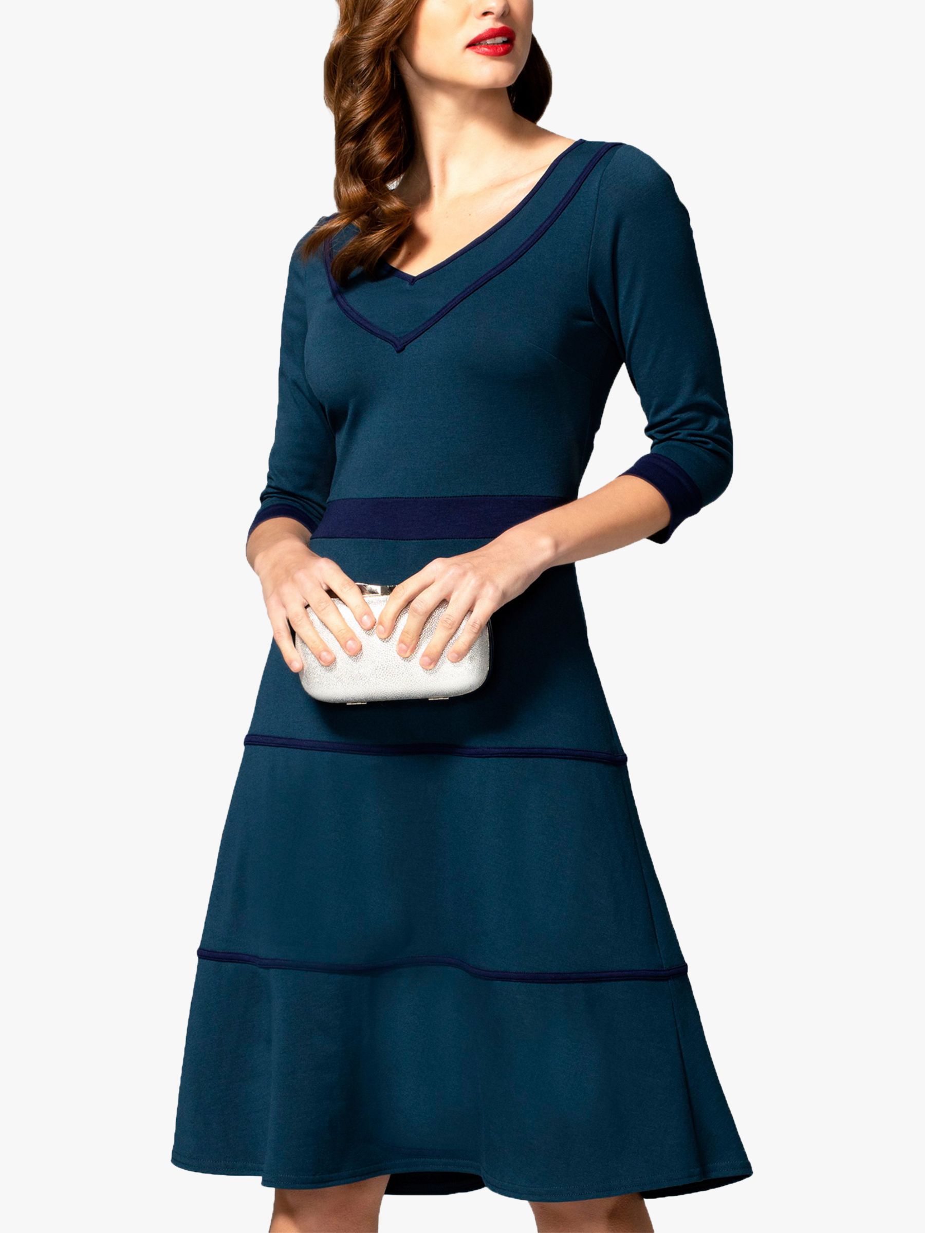 Buy HotSquash Contrast Ribbing Tiered Dress Online at johnlewis.com