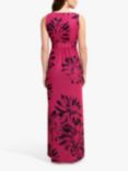 HotSquash Empire Line Maxi Dress, Red/Black