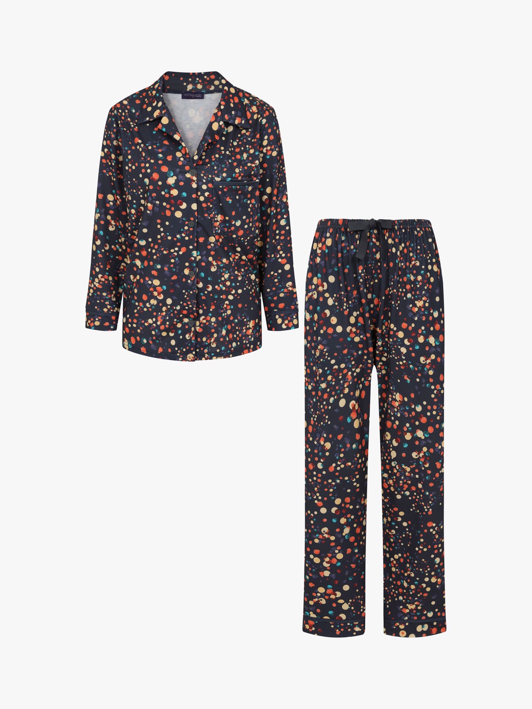 HotSquash Premium Jersey Pyjama Set, Colourful Dots at John Lewis ...