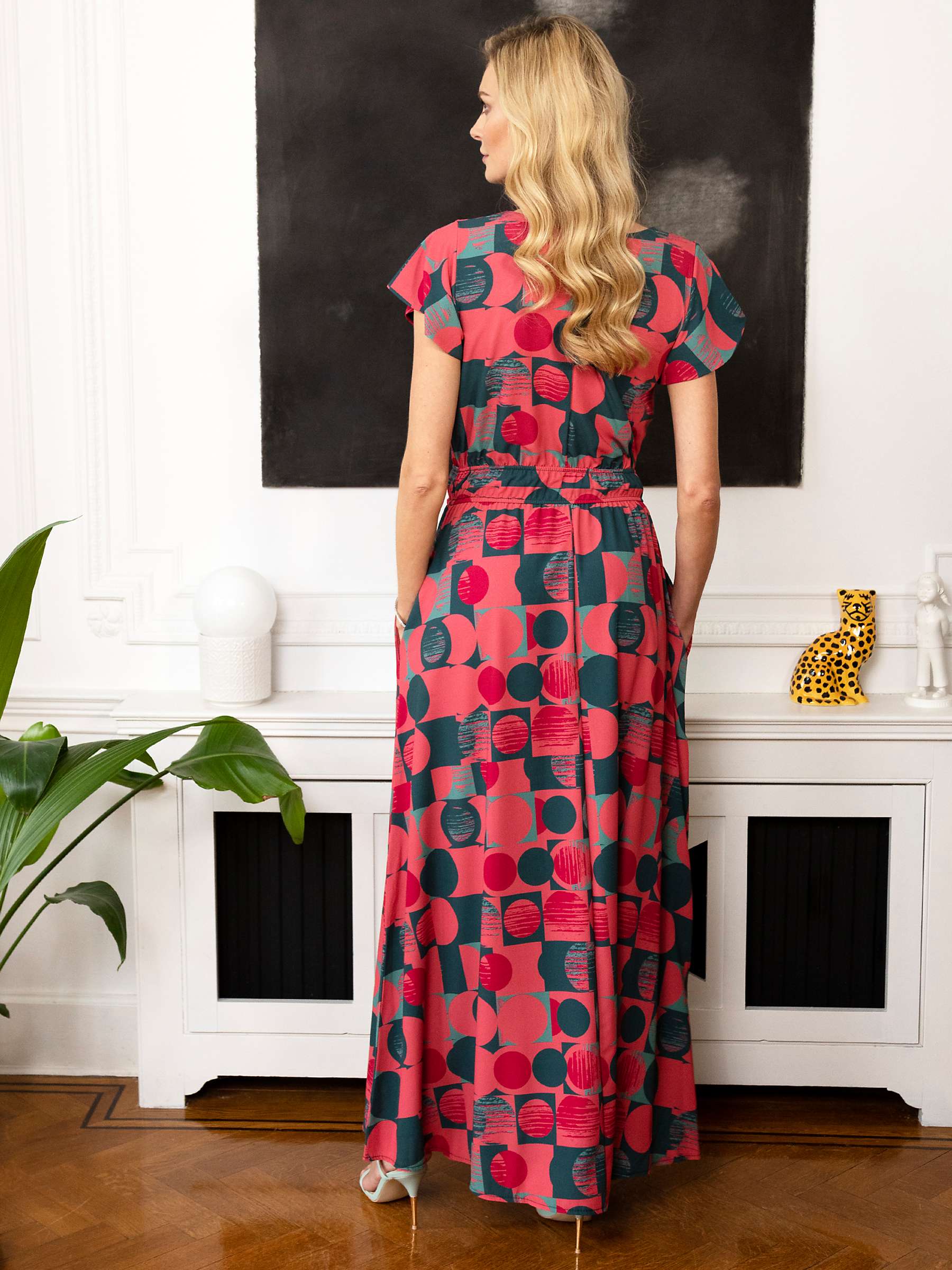 Buy HotSquash Circle Geo Print Wrap Front Maxi Dress Online at johnlewis.com