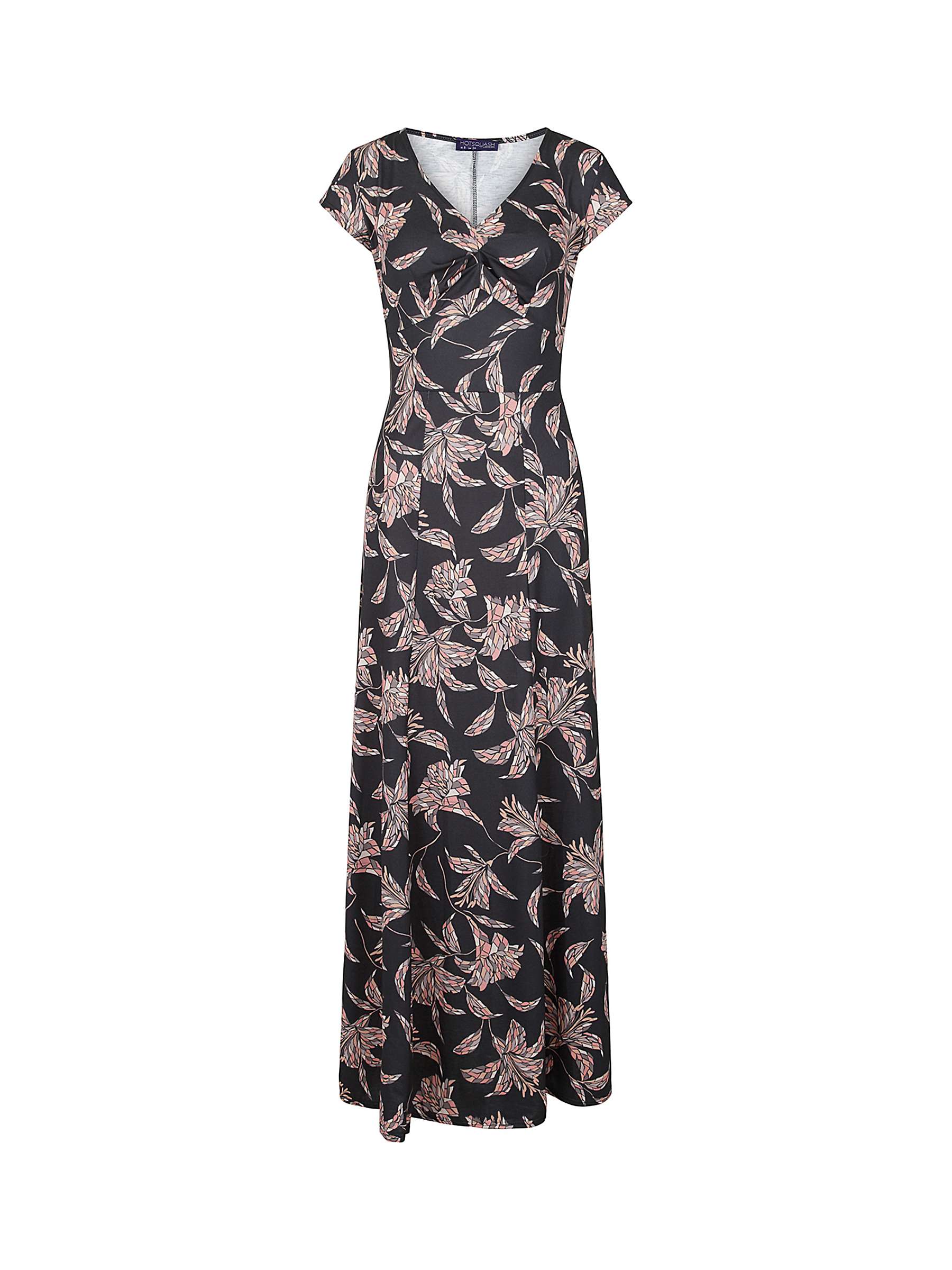 Buy HotSquash Gemma Floral Print Maxi Jersey Dress, Purple Online at johnlewis.com
