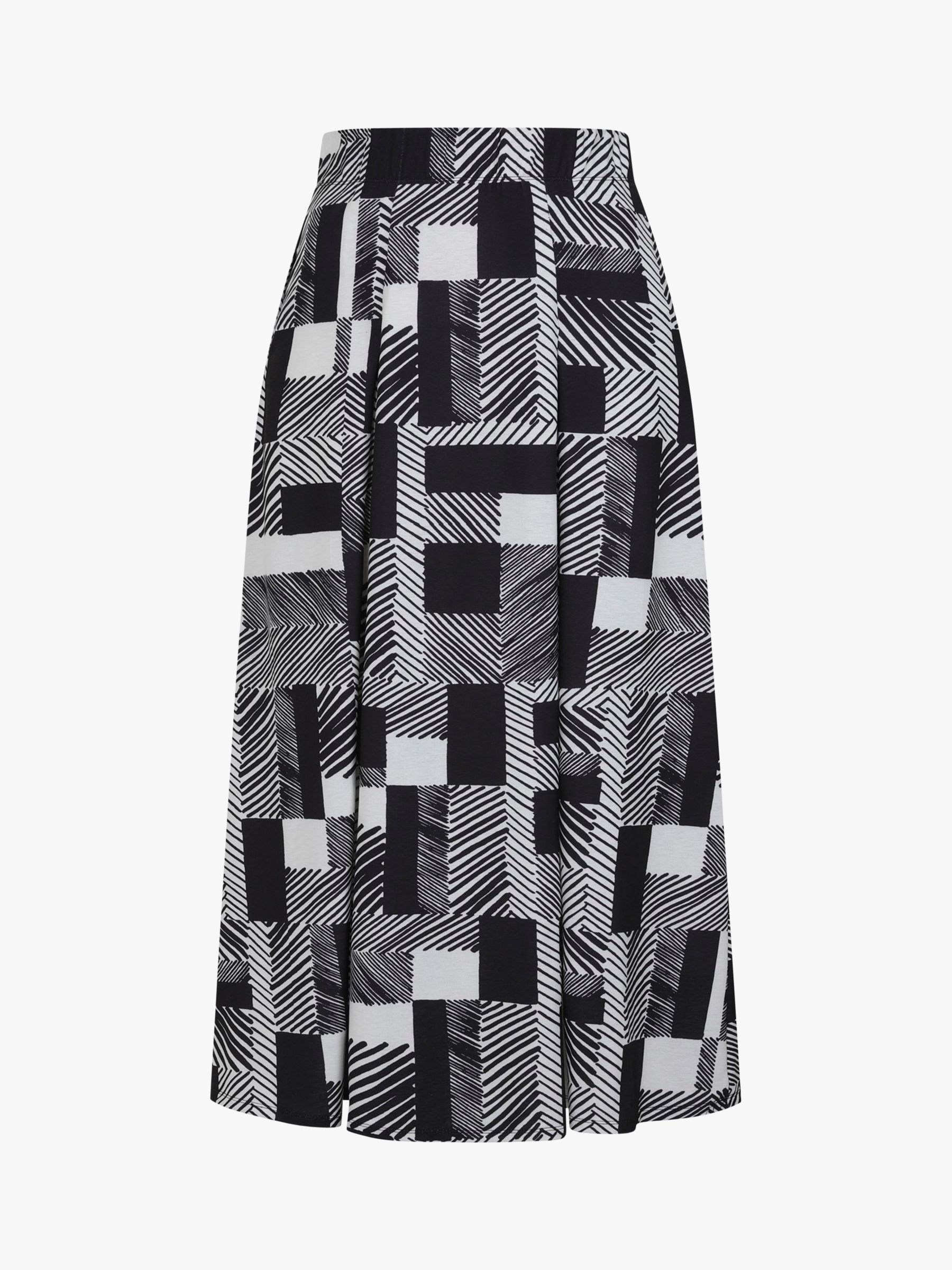 HotSquash Box Pleat Maxi Skirt, Striped Geo at John Lewis & Partners