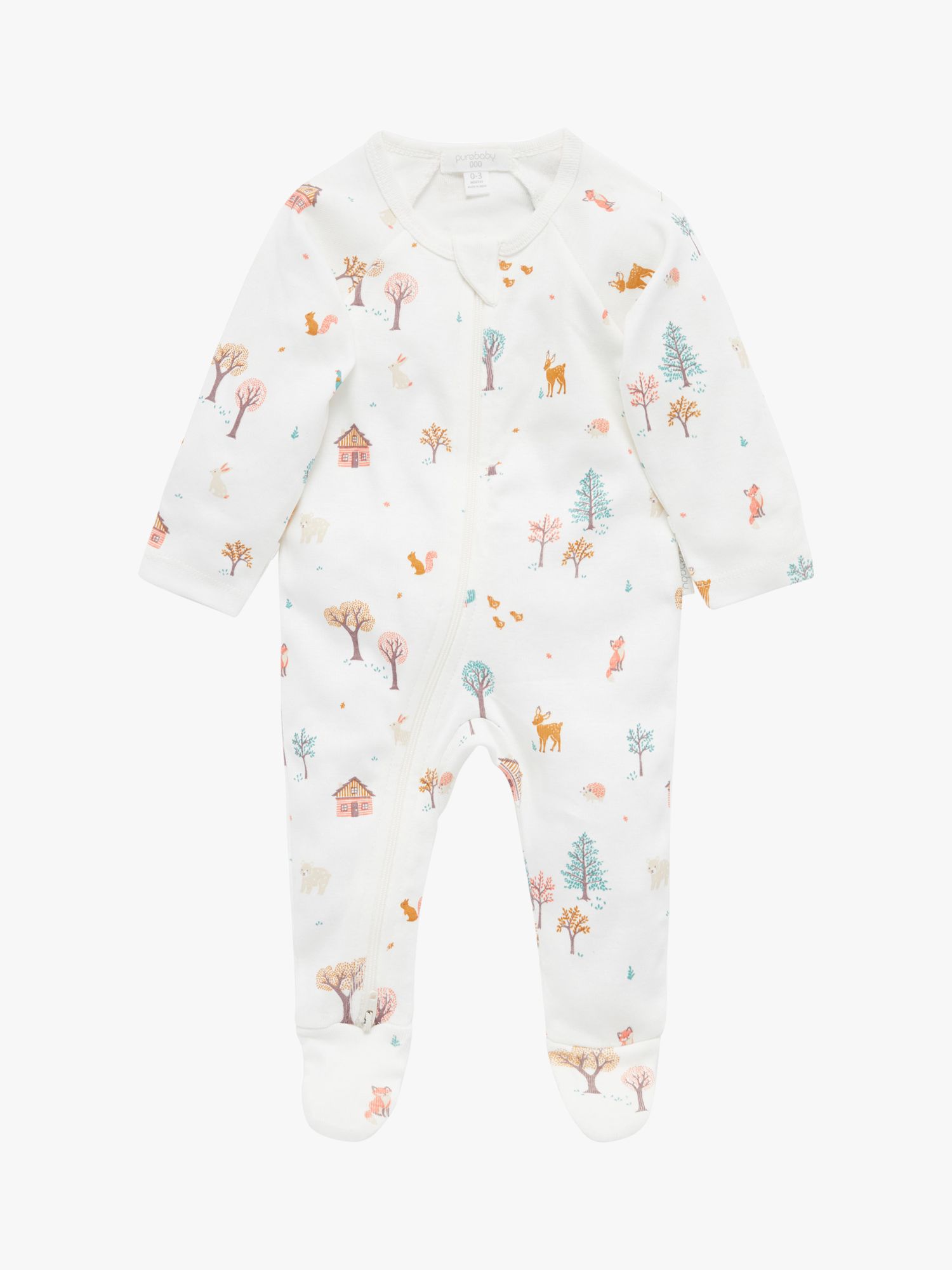 Purebaby Organic Cotton Woodland Print Grow Suit