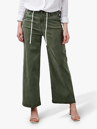 PAIGE Carly High Rise Wide Leg Jeans, Vintage Ivy Green