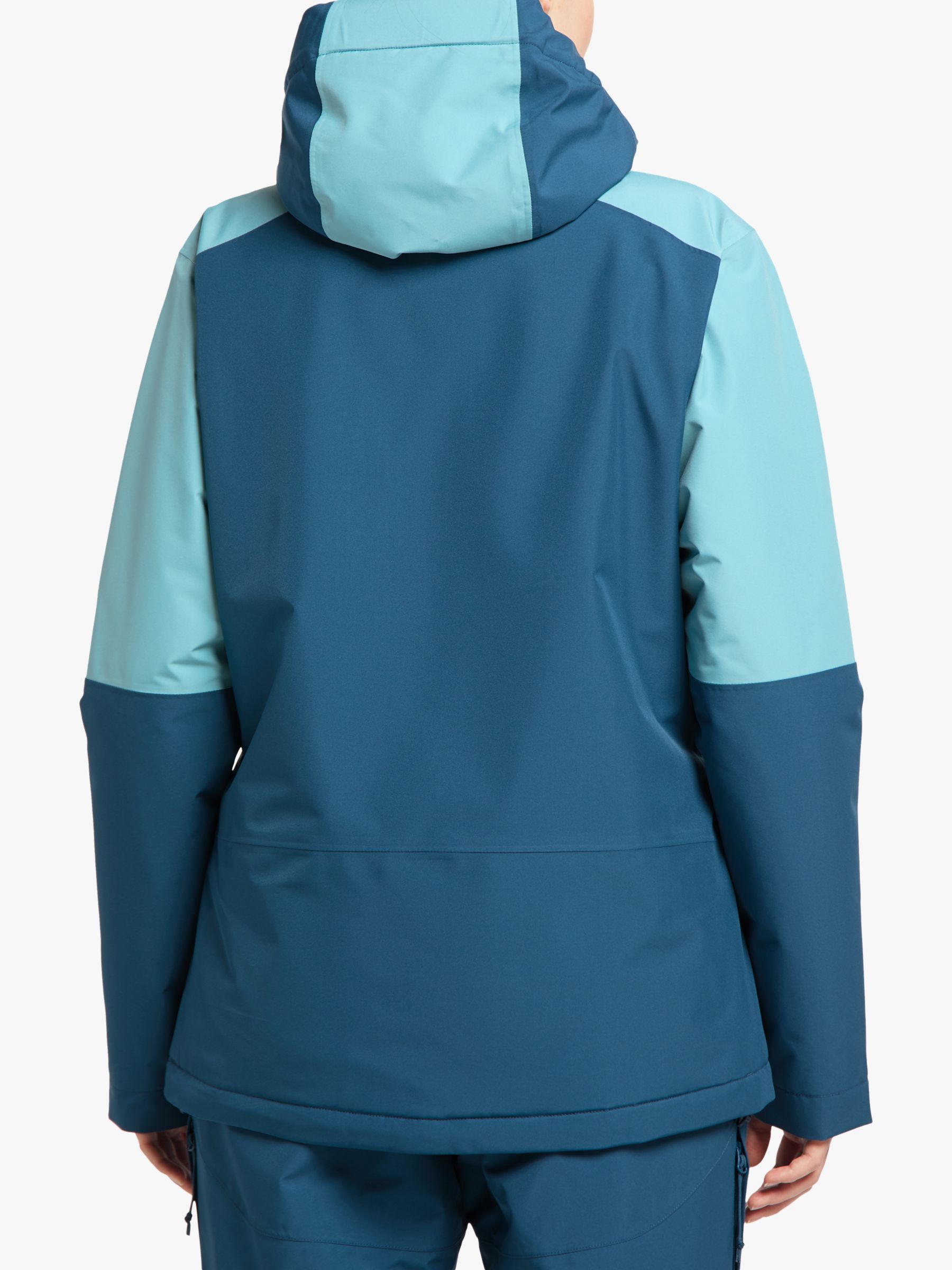 Haglöfs Gondol Women's Recycled Ski Jacket, Dark Ocean/Frost Blue at ...