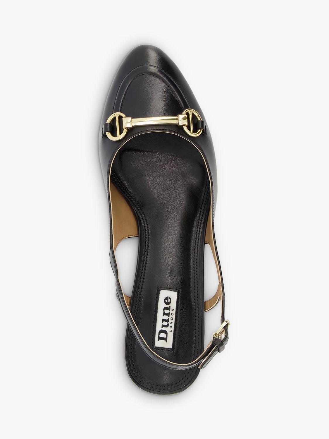 Dune Cassie Leather Slingback Court Shoes Black At John Lewis And Partners 5552