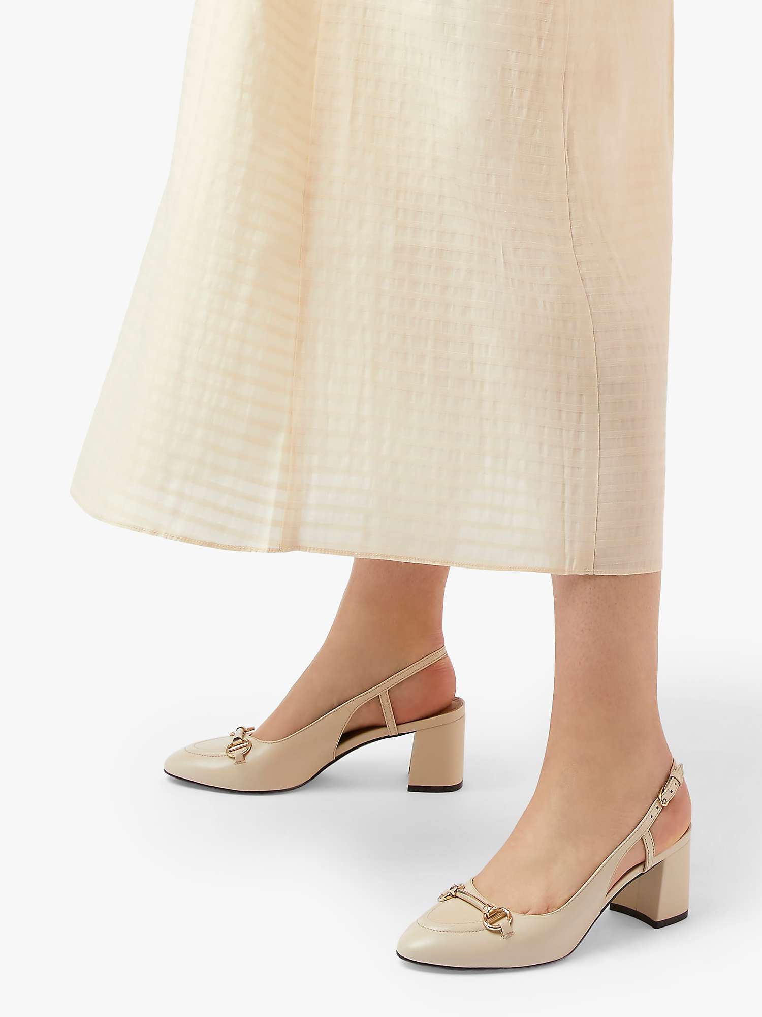 Buy Dune Cassie Leather Slingback Court Shoes Online at johnlewis.com