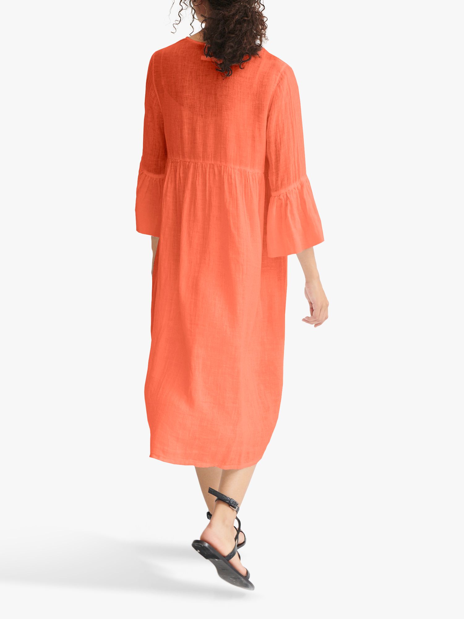 NRBY Ava Linen Dress, Orange at John Lewis & Partners