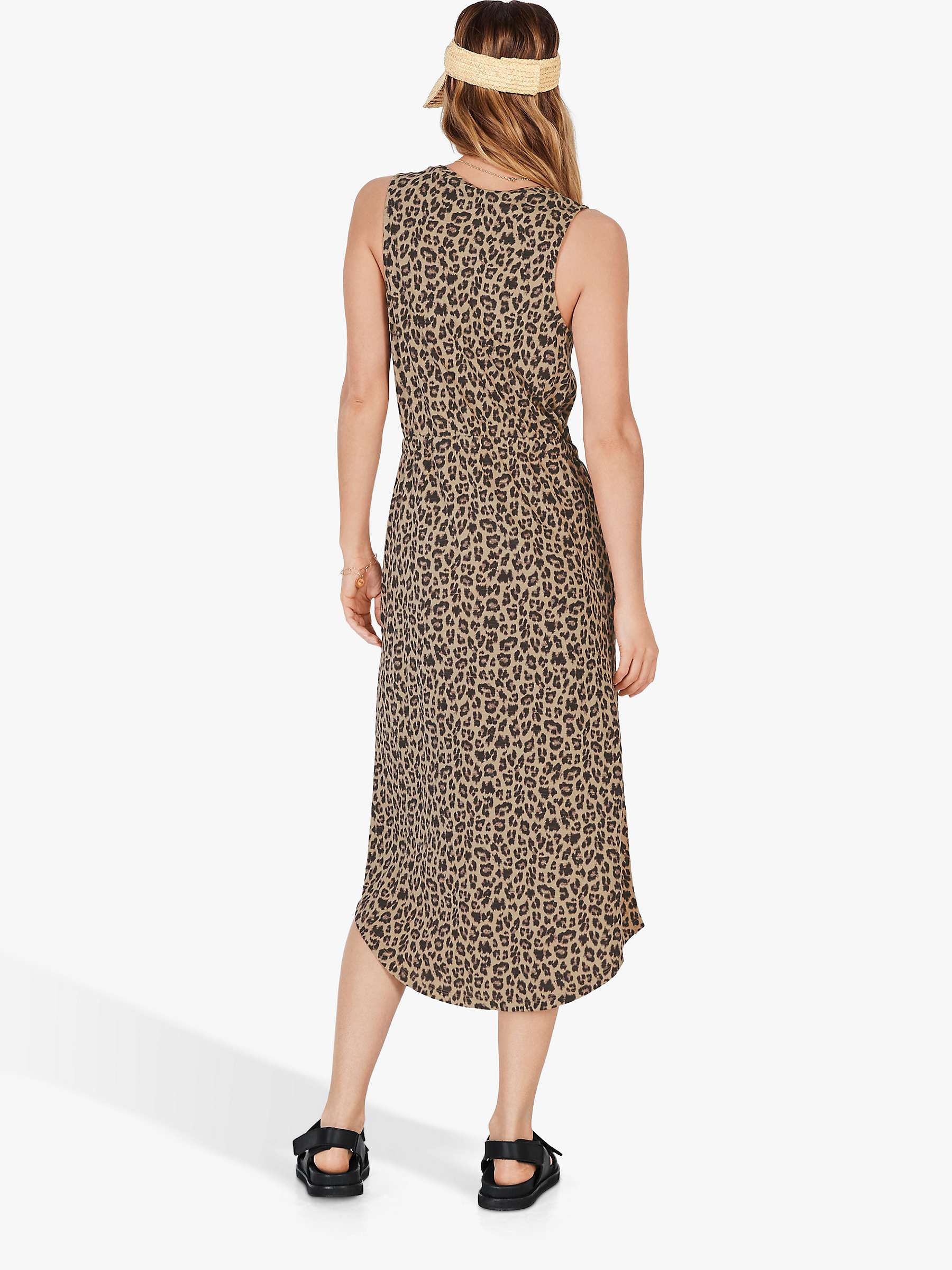 Buy hush Leopard Print Drawstring Waist Jersey Dress, Multi Online at johnlewis.com