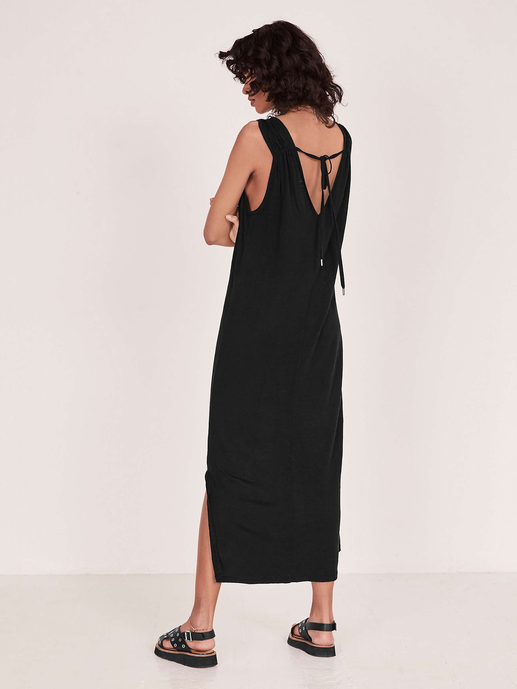 Buy hush Rhia Linen Maxi Dress, Black Online at johnlewis.com