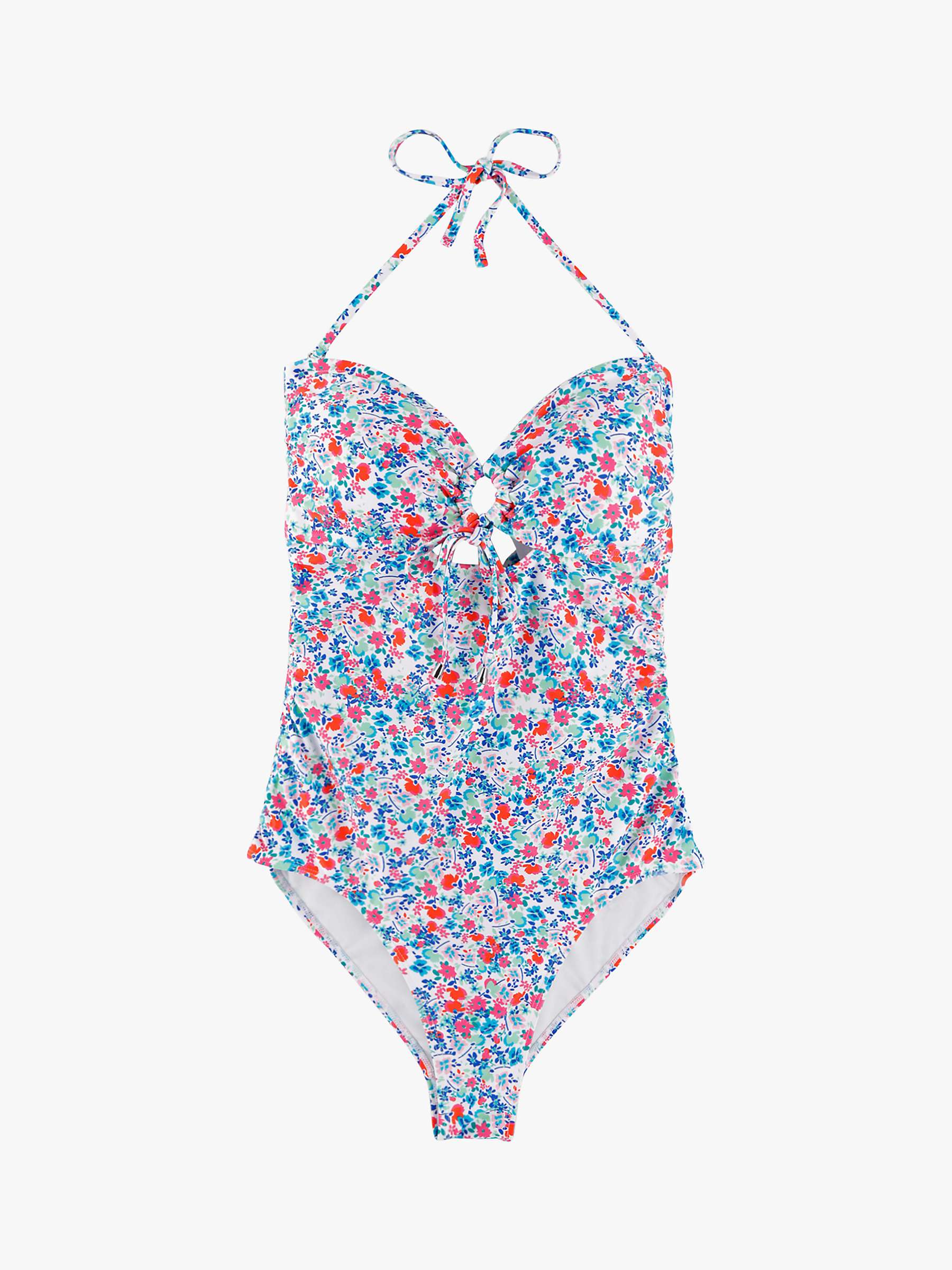hush Graphic Floral Print Ruched Swimsuit, Multi at John Lewis & Partners