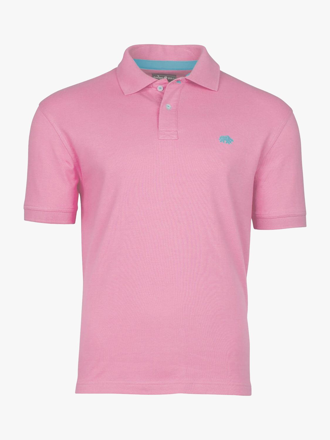 Raging Bull Classic Organic Cotton Pique Polo Shirt, Pink at John Lewis ...