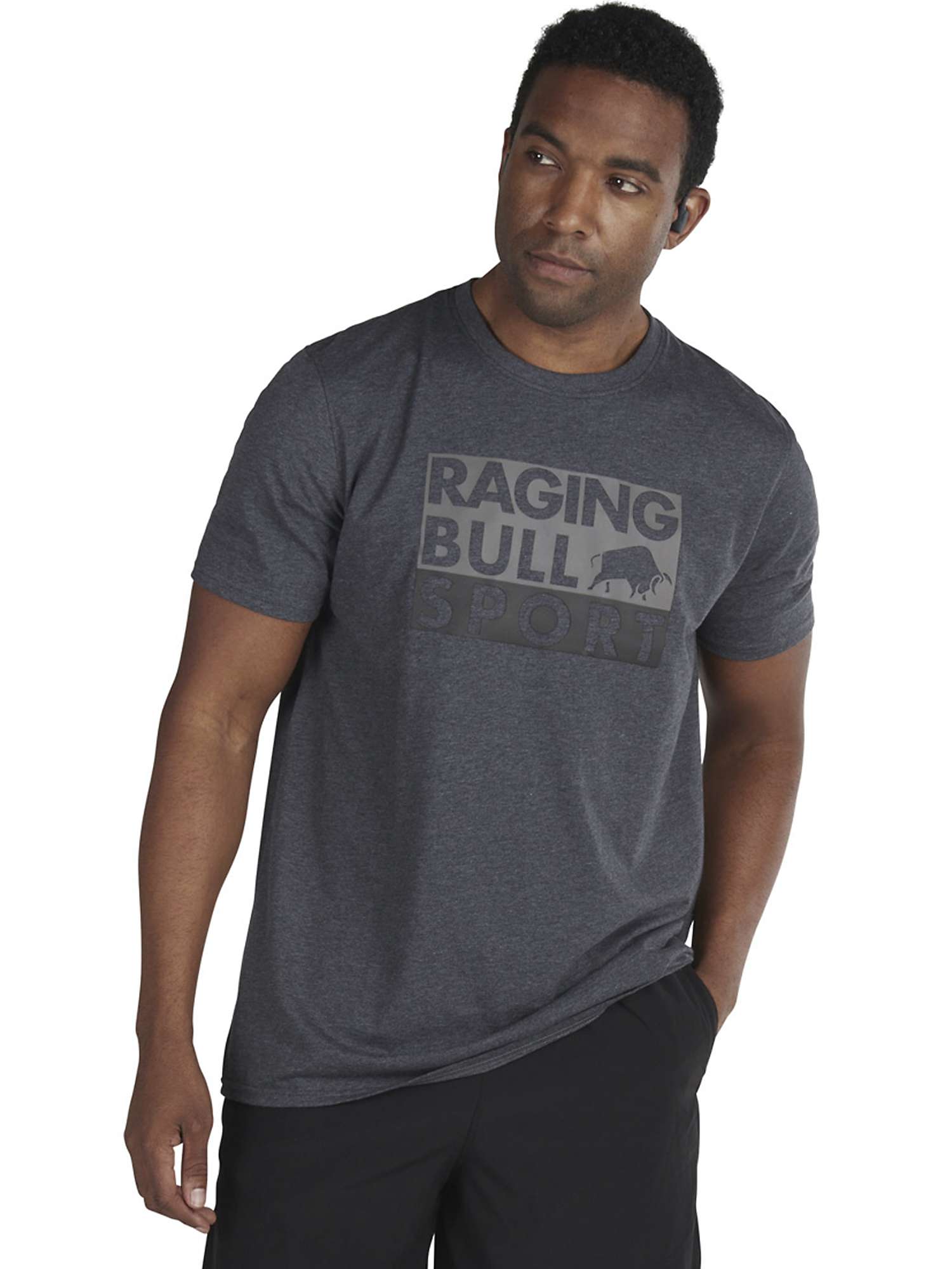 Buy Raging Bull Casual Sport Logo T-Shirt, Dark Grey Marl Online at johnlewis.com
