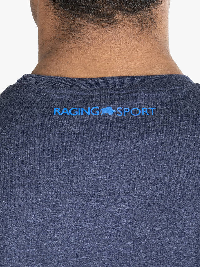Raging Bull Casual Sport Logo T-Shirt, Navy