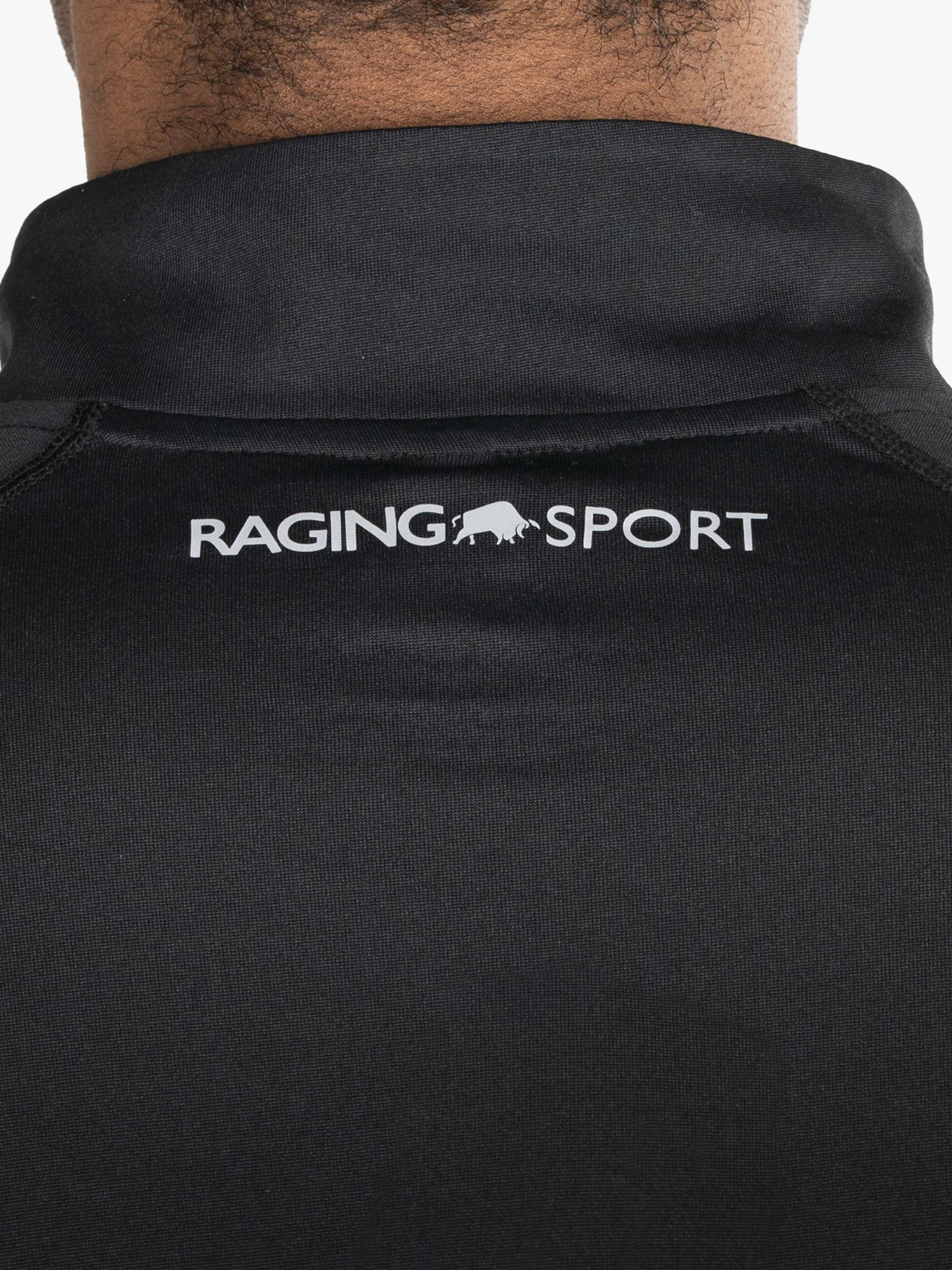 Raging Bull Performance 1/4 Zip Long Sleeve Gym Top, Black, S