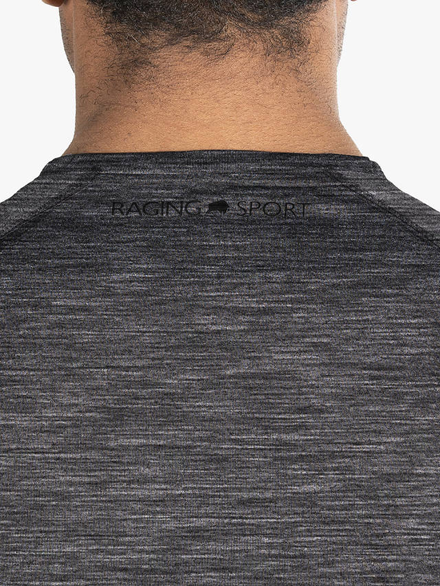 Raging Bull Performance Short Sleeve Gym Top, Grey Marl