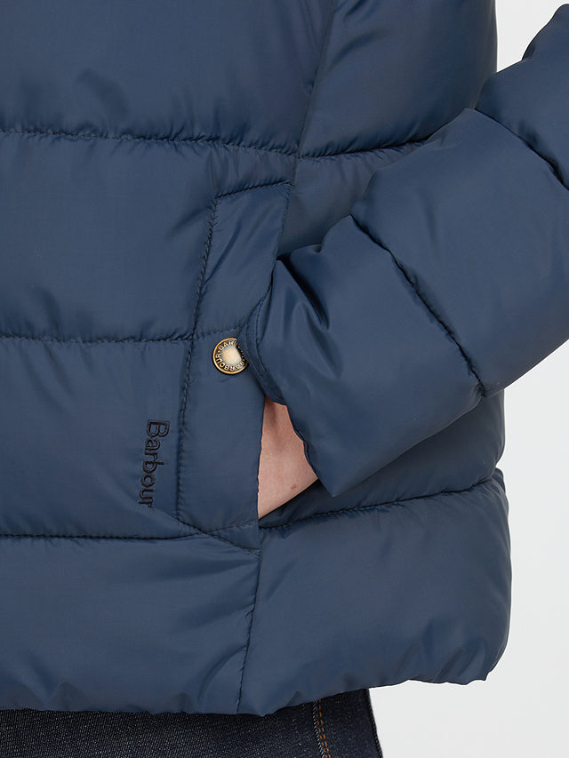 Barbour Hinton Quilted Jacket, Navy, 10