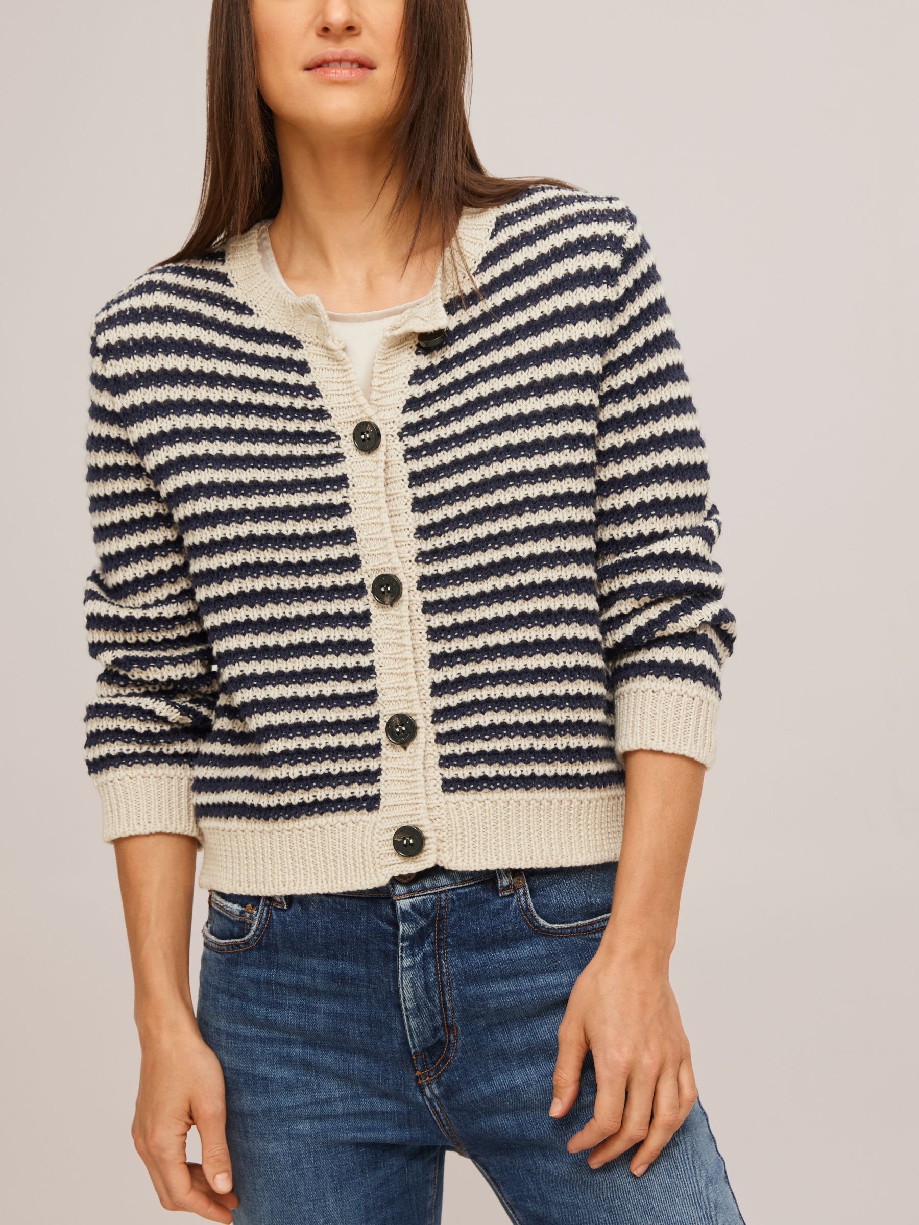Weekend MaxMara Leale Wool Stripe Cardigan, Multi
