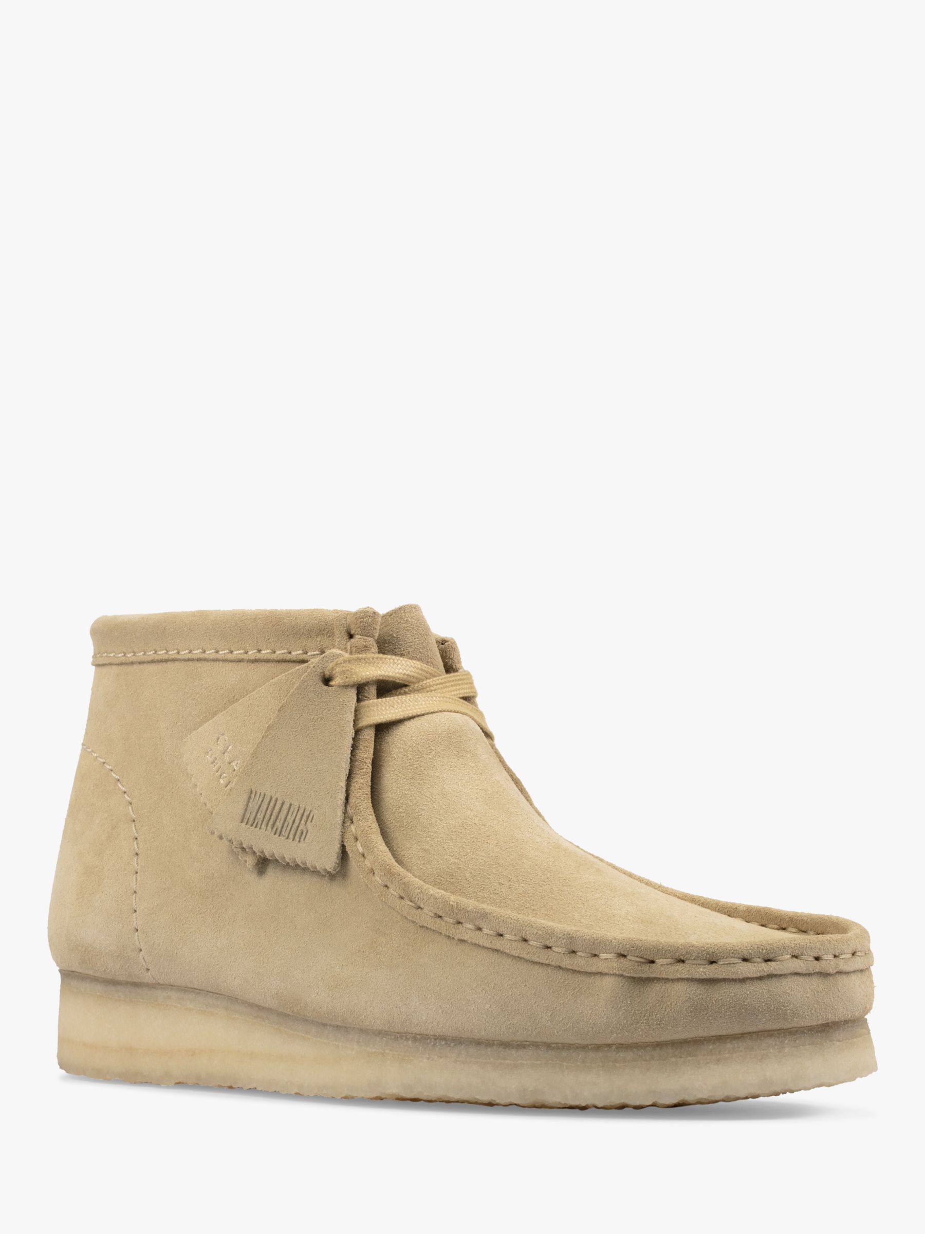 Clarks Originals Wallabee Suede Boots, Maple at John Lewis & Partners