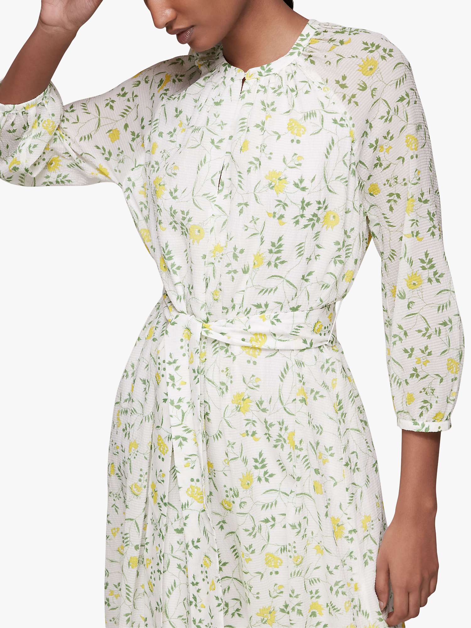 Buy Whistles Savannah Floral Print Silk Blend Dress, Multi Online at johnlewis.com