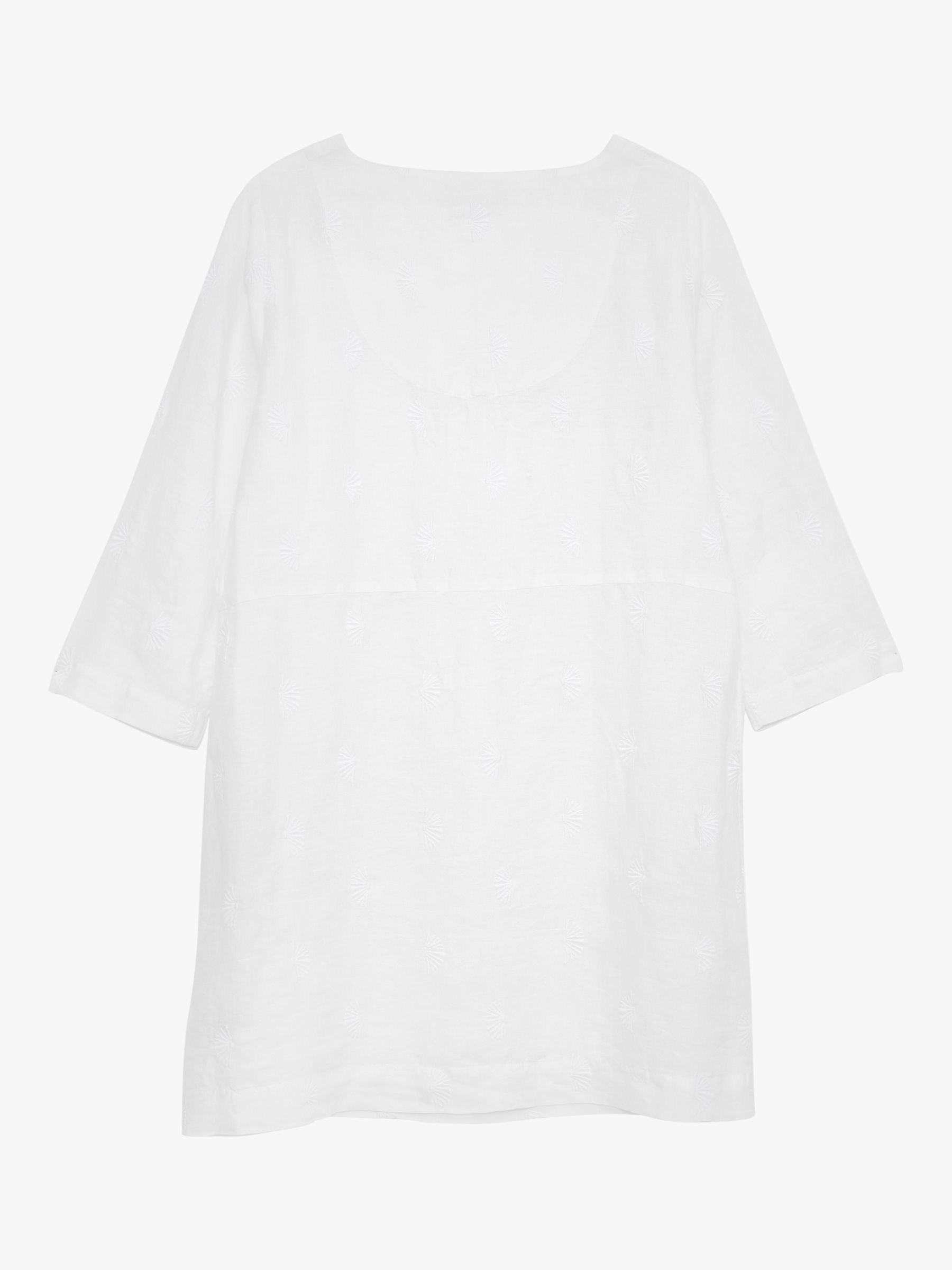 White Stuff Bailey Print Linen Tunic, White at John Lewis & Partners