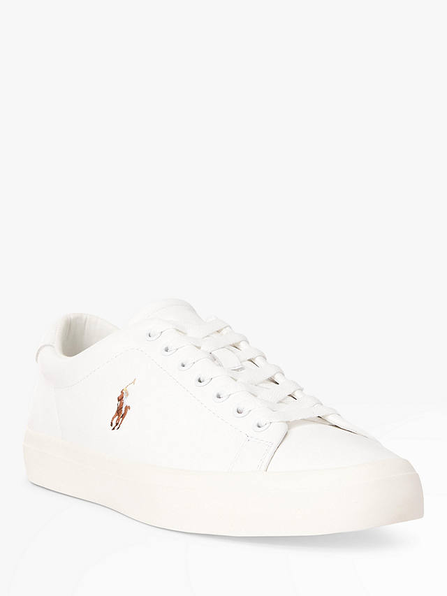 Polo Ralph Lauren Longwood Leather Trainers, White / White